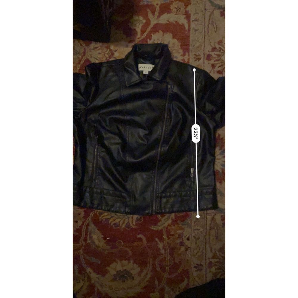 Ava Viv Motorcycle Jacket Black Sz 1X - Picture 2 of 6